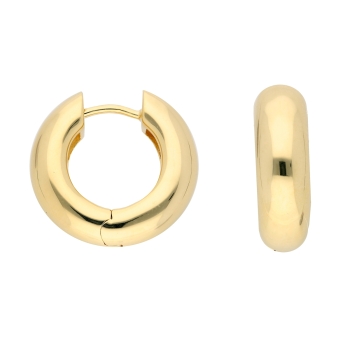 Creole 18,8x5,9mm Klappscharnier glänzend vergoldet Silber 925