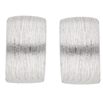 Creole 17x9,9mm strukturmattiert rhodiniert Silber 925