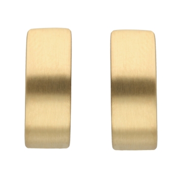 Creole rund 14,4x5,2mm Klappscharnier mattiert vergoldet Silber 925