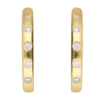 Creole Klappscharnier Zirkonia Ø12,7mm 8Kt 333 GOLD