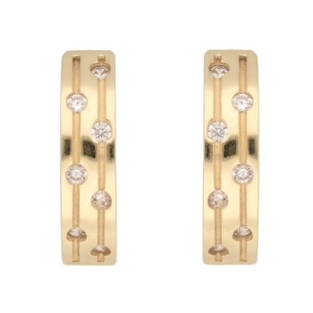 Creole Klappscharnier Zirkonia Ø12mm 8Kt 333 GOLD
