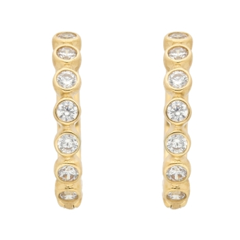 Creole Klappscharnier Zirkonia Ø14,3mm 8Kt 333 GOLD