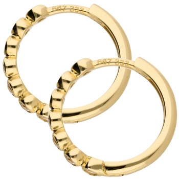 Creole Klappscharnier Zirkonia Ø14,3mm 8Kt 333 GOLD