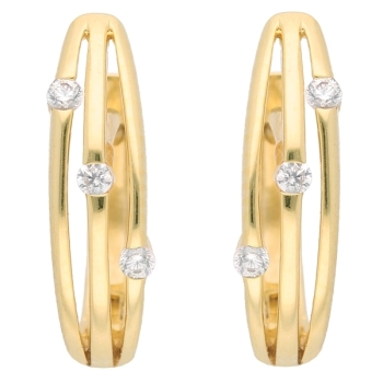 Creole Klappscharnier Zirkonia Ø14x4,1mm 8Kt 333 GOLD