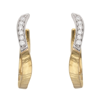 Creole Klappscharnier Zirkonia Ø16mm 8Kt 333 GOLD