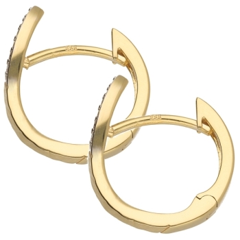 Creole Klappscharnier Zirkonia Ø16mm 8Kt 333 GOLD
