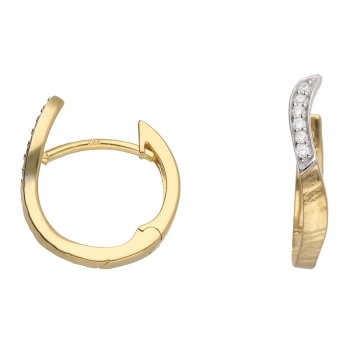 Creole Klappscharnier Zirkonia Ø16mm 8Kt 333 GOLD