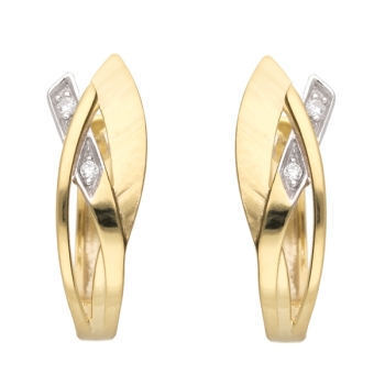 Creole Klappscharnier Zirkonia Ø14,4mm 8Kt 333 GOLD