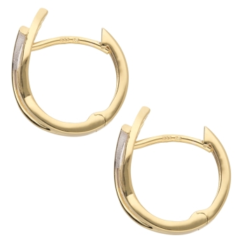 Creole Klappscharnier Zirkonia Ø14,4mm 8Kt 333 GOLD