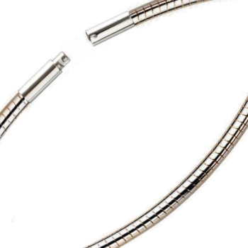 Preview: Collier Kette Omegareifen 2mm Bajonett Edelstahl