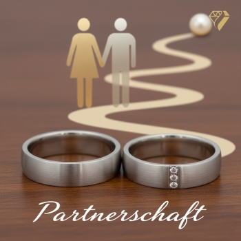 Preview: Partnerringe Freundschaftsringe Trauringe aus 925 Silber matt