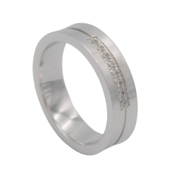 Preview: Partnerringe Freundschaftsringe Trauringe gebürstet aus 925 Silber