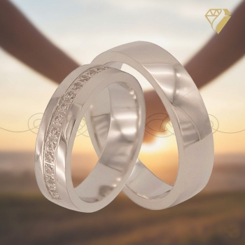 Preview: Partnerringe Freundschaftsringe Trauringe poliert aus 925 Silber