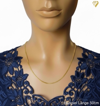 Preview: Collier Kette Panzer 2,7mm Silber 925 vergoldet 45cm