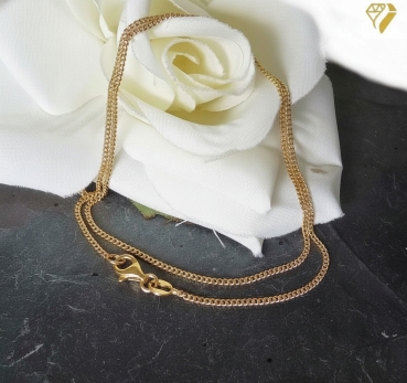 Preview: Kette Panzer 1,4mm vergoldet Silber 925 40cm