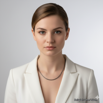 Preview: Exklusive Puzzlekette Collier 3 oder 4mm mit Bajonettverschluss Edelstahl