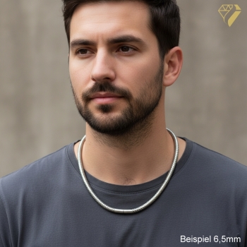 Exklusive Puzzlekette Collier 5 oder 6,5mm mit Bajonettverschluss Edelstahl