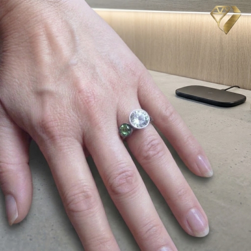 Ring 5mm - Nicole 2.0 DUO - Edelstahl für zwei Schraubelemente und Farben nach Wahl