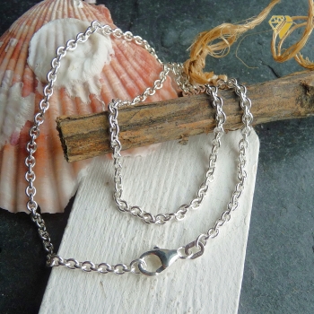 Collier Kette Anker rund 2,7mm Silber 50cm