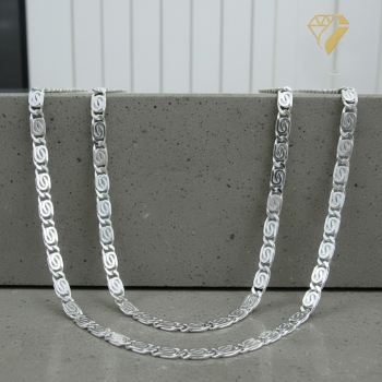 Preview: Kette Collier S-Panzer 4,6mm 925 Silber 60cm