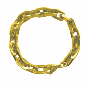 Armband Glieder oval Edelstahl vergoldet 19cm