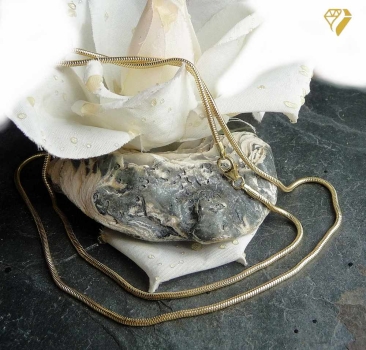 Preview: Kette Schlange 1,6mm rund vergoldet Silber 925 40cm