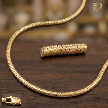 Preview: Collier Schlange 2mm 14Kt 585 GOLD 45cm