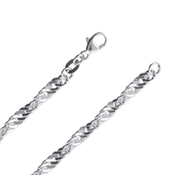 Kette Collier 3,5mm Singapurkette Silber 925 45cm