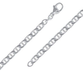 Collier Kette 4,2mm Stegpanzerkette glänzend Silber 925 50cm