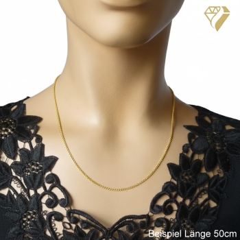 Preview: Collier Zopfkette 1,7mm 8Kt 333 GOLD 42cm