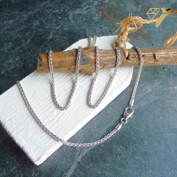 Preview: Collier Zopfkette 1,7mm 925 Silber 42cm