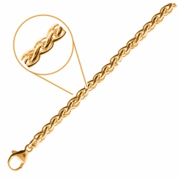 Collier Zopfkette 2,1mm 14Kt 585 GOLD 45cm