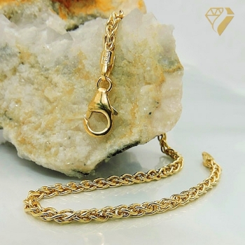 Preview: Collier Zopfkette 2,1mm 14Kt 585 GOLD 42cm