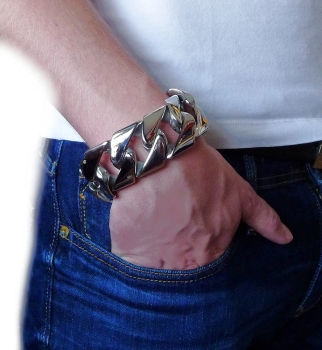 Armband Edelstahl massiv 21cm