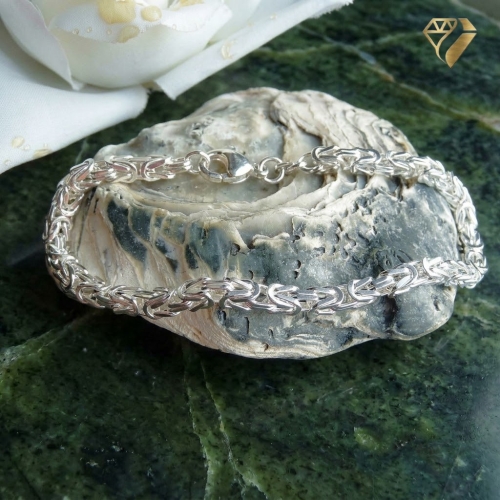 Preview: Armband Königskette 3,4 mm  Silber 925 21cm