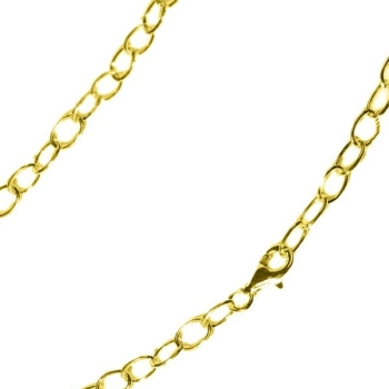 Armband Anker oval 5,5mm rund Silber 925, vergoldet, rosé vergoldet 17-19cm