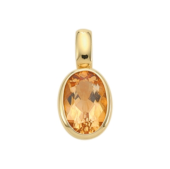 Anhänger Citrin 10x13mm 585 Gold