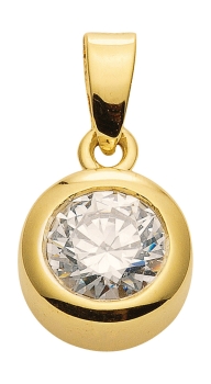 Anhänger Zirkonia Gold
