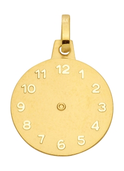 Anhänger Taufanhänger Uhr 14Kt 585 GOLD