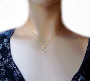 Anhänger Notenschlüssel 8Kt 333 GOLD