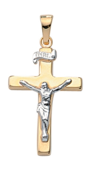 Anhänger Kreuz 15x22mm Jesus Korpus 8Kt 333 GOLD