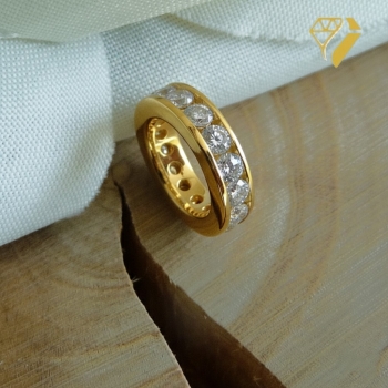 Preview: Taufring Anhänger 10x2,1mm Zirkonias 14Kt 585 GOLD