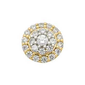 Anhänger 9mm Zirkonia 8Kt 333 GOLD