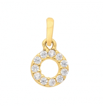 Anhänger 6,3mm Zirkonia 8Kt 333 GOLD