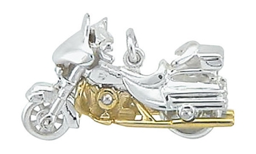 Anhänger Motorrad Silber 925