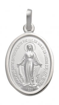 Anhänger Medaille Milagrosa oval 13x16mm Silber 925