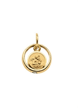 Taufring Einhänger Zirkonia 14Kt 585 GOLD