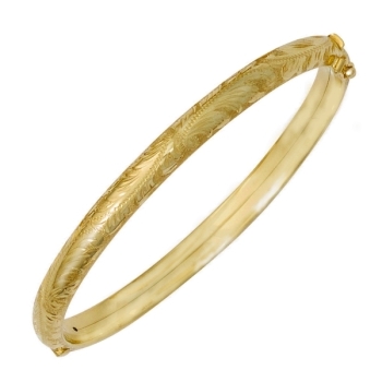 Armreif gewölbt Wiener Gravur 6mm 8Kt 333 Gold