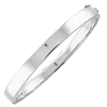 Armreif eckig oval 925 Sterling Silber 8mm