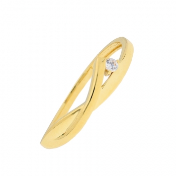 Damenring mit einem Zirkonia 333 GOLD